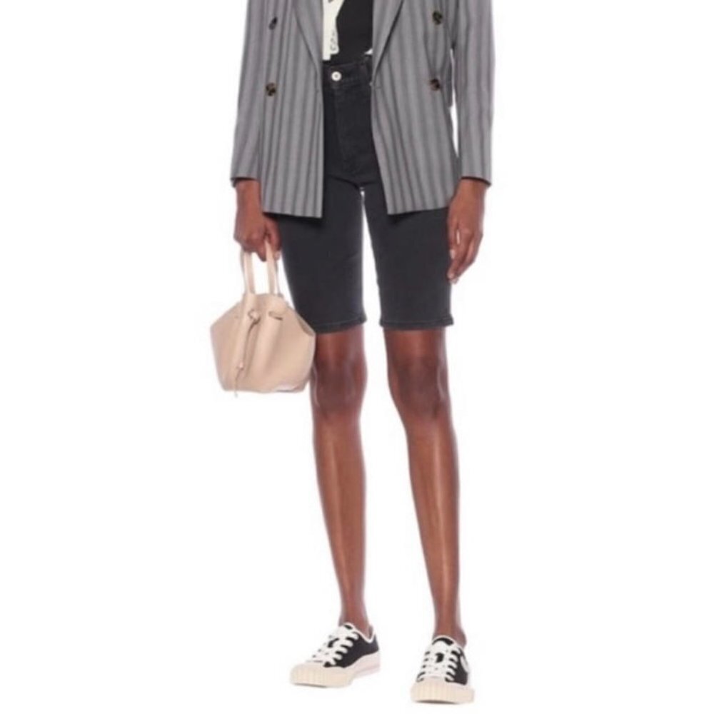 NANUSHKA black Bermuda denim shorts